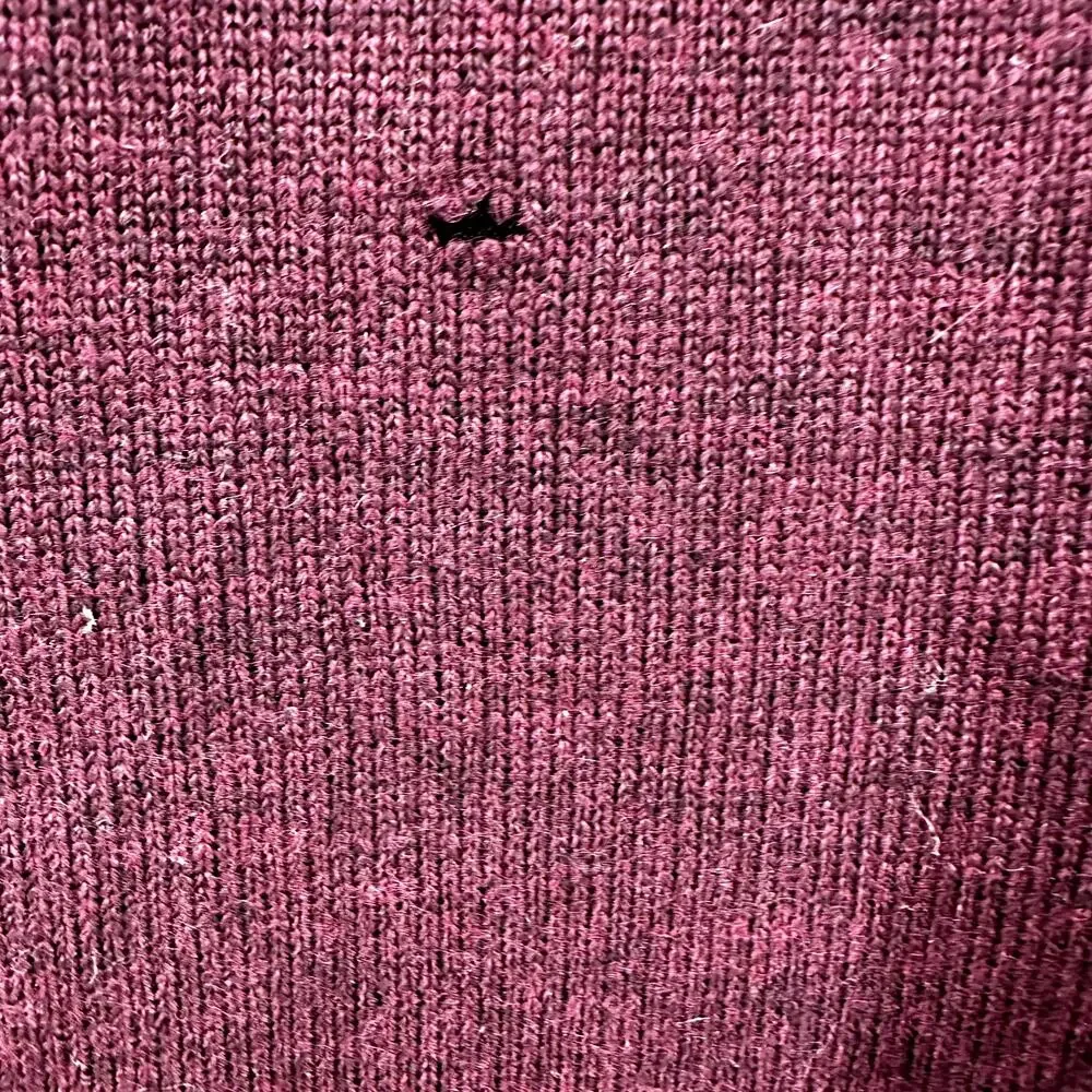 Hart Schaffner Marx 1/4 Zip Pullover Sweater Extra Fine Merino Wool Maroon Red L